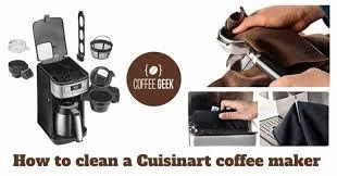 how to clean cuisinart coffee maker